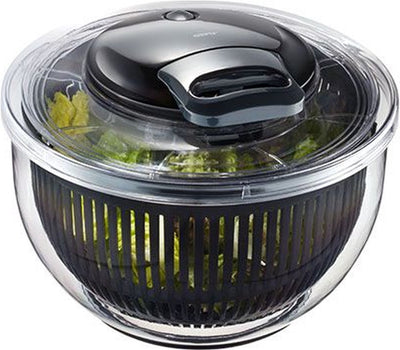 Centrifuga per insalata Gefu pullit 4,5 litri – nero trasparente – con coulisse e pulsante di arresto – ø 25 cm