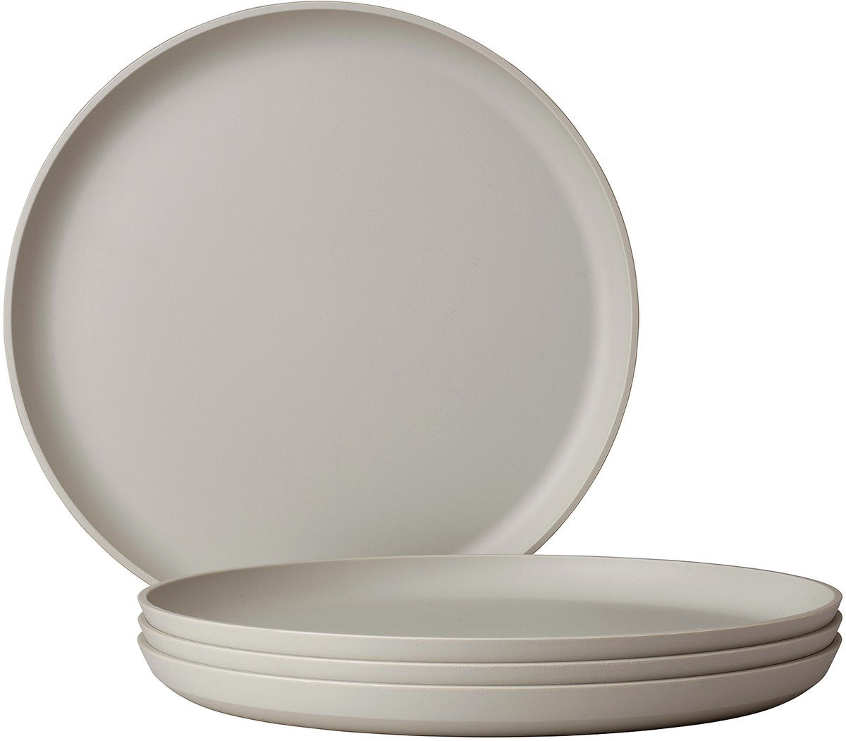 Mepal piatto piano silueta - 4 pezzi - piatti piani - bianco nordico