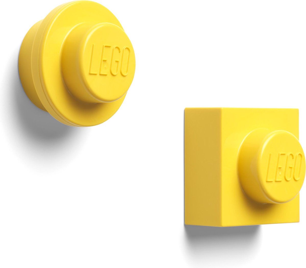 Lego - juego de imanes de 2 piezas - plástico - amarillo