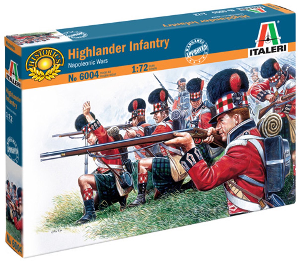 Italeri model kit veicoli militari - 6004 soldati britannici - fanteria highlander - Guerre napoleoniche - figure in plastica - 1:72 - modellismo