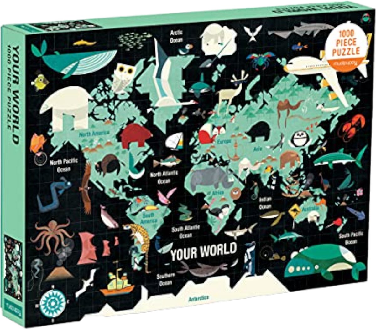 Galison - puzzle 'mappa del mondo' (1000 pezzi)
