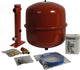 Set collegamento caldaia Plieger - set vaso di espansione - 4 fori - prepressione 1,0 bar - 18 litri - rosso