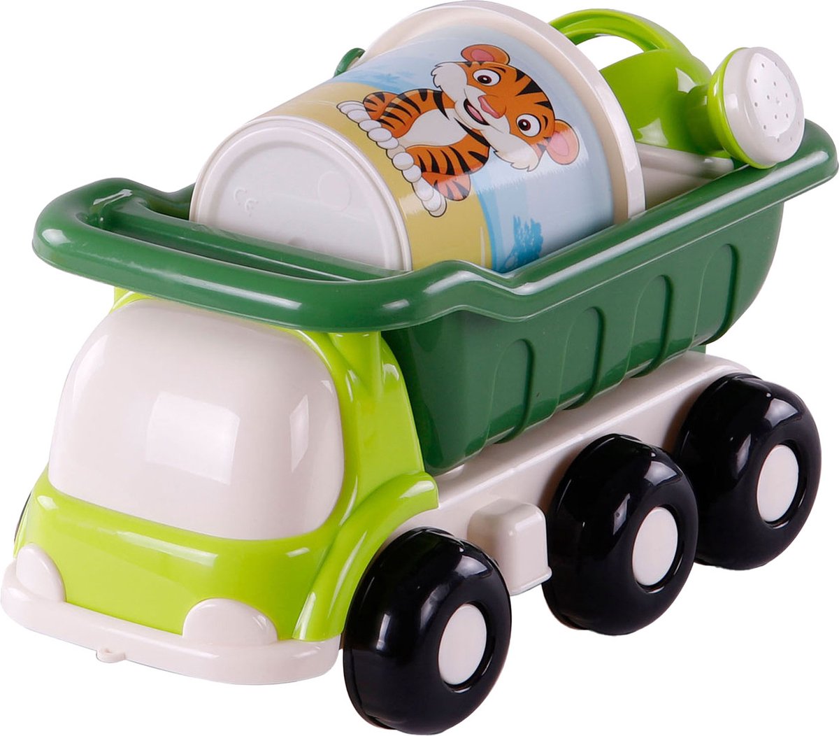 Cavallino Toys Cavallino Beach Kiepwagen con set set verde, 5dlg.