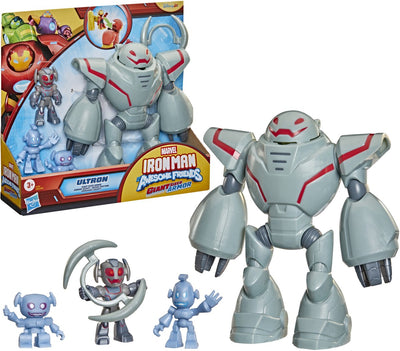 Hasbro marvel's iron man y sus increíbles amigos - armadura súper grande ultron - set de juego