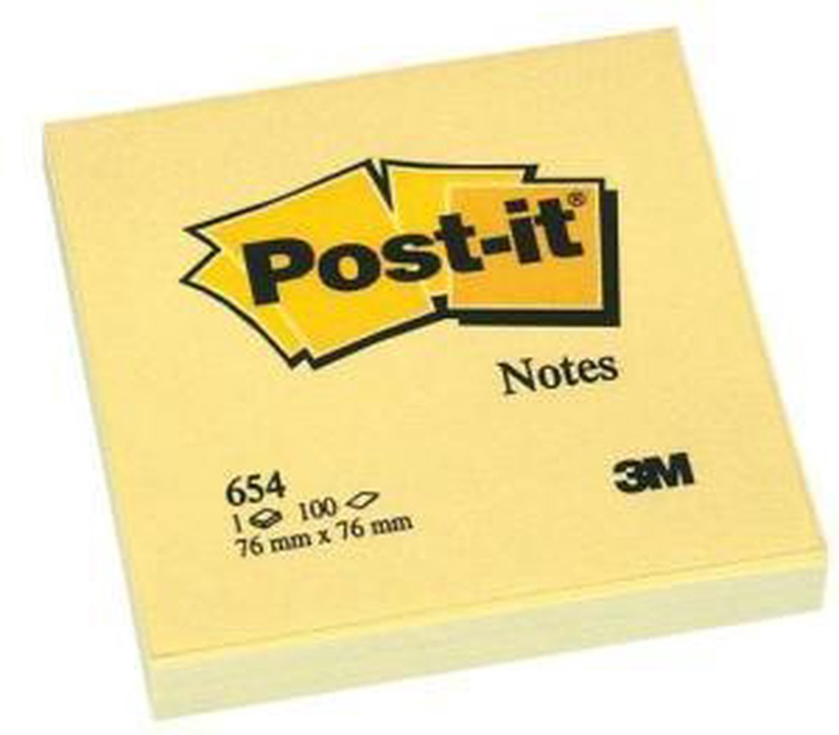 Blocco note Post-it® giallo - 76 x 76 mm - 100 fogli