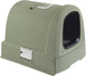 Curver kattenbak met lade - gesloten kattenbak - kattentoilet - met schep - misty green - 51x38,5x39,5 cm