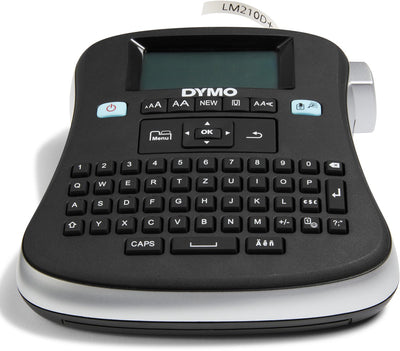 Dymo labelmanager 210d-labelmaker | desktoplabelprinter | draagbare labelmaker met qwertz-toetsenbord | groot scherm en toetsen voor snelle toegang | voor kantoor- en thuisgebruik