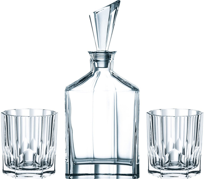 Nachtmann aspen whiskyset 3-delig kristal helder glas cadeau tip