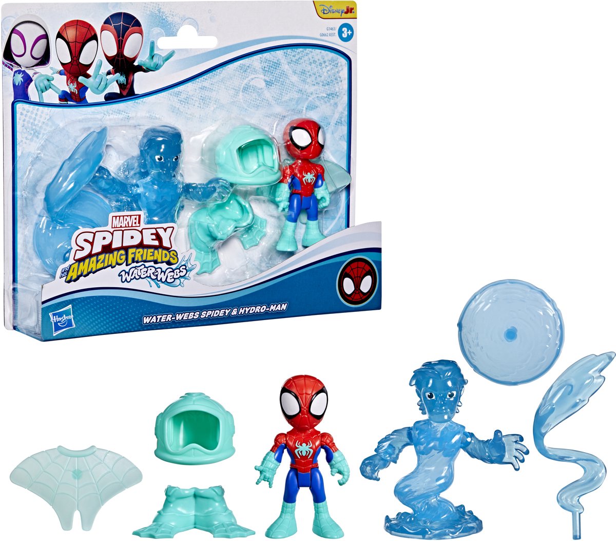Hasbro Marvel Spidey y sus increíbles amigos Water-Webs Spidey e Hydro-Man - Figuras de acción