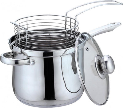 Kinghoff 4581 fries pan - 3.6l - stainless steel - all heat sources