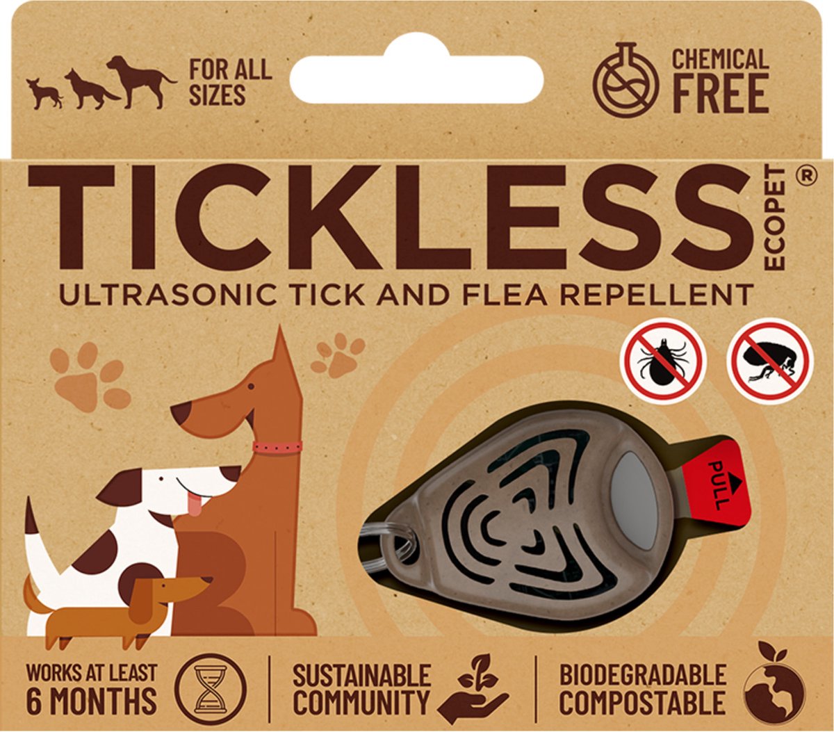 Eco Teek senza ticchetta e difesa VLO per cani e gatto marrone