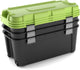 Caja de almacenamiento Keter Totem - 2x140l - 79,5x59,7x40,8cm - negro verde