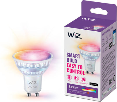 Foco Wiz - luz blanca y coloreada - iluminación LED inteligente - accesorio gu10 - 50w - vidrio - wi-fi