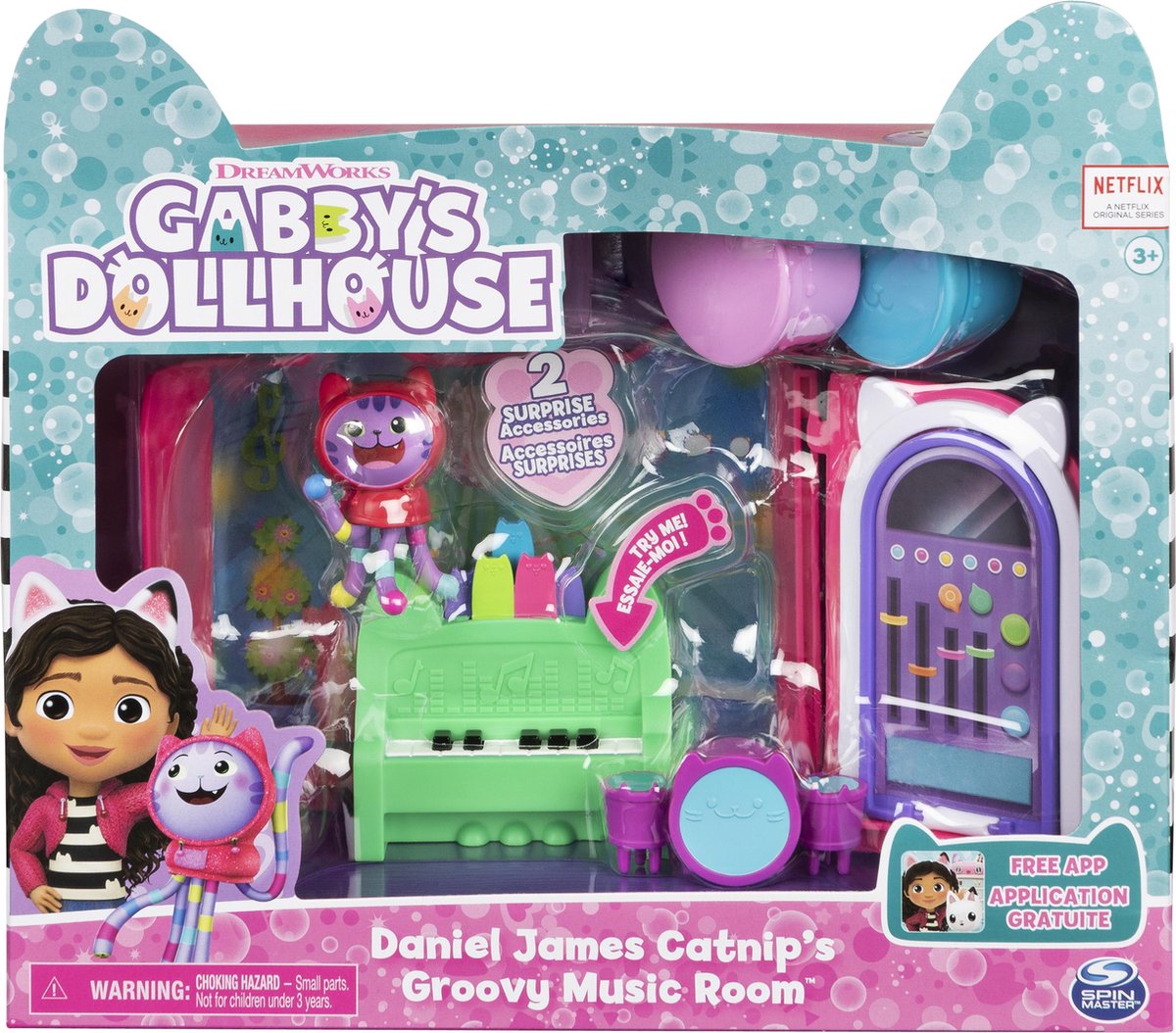 Spinmaster Gabby's Dollhouse Deluxe Room DJ Katrag Muziekkamer