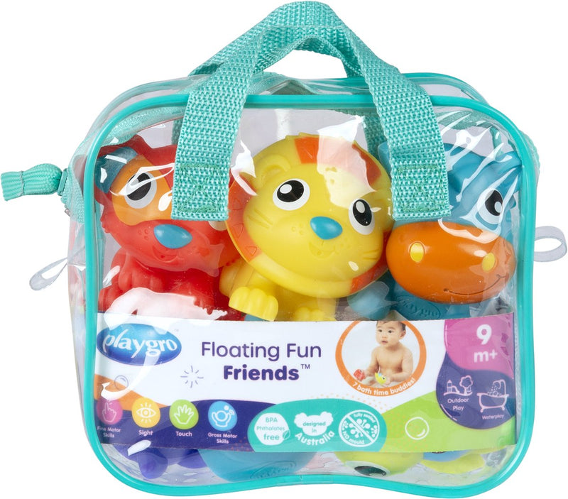 Juguetes de baño Playgro - amigos divertidos flotantes - set de regalo para el baño - sin moho - juguetes de baño - juguetes acuáticos para bebés - juguetes acuáticos para niños pequeños - juguetes para bebés - juguetes acuáticos - sin BPA