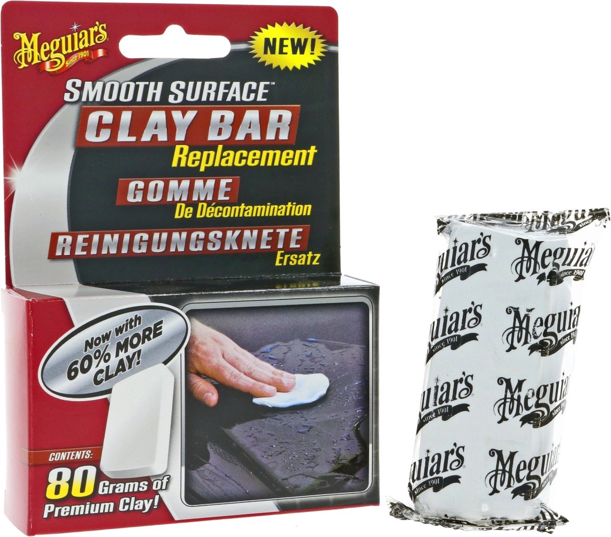 Meguiar's meguiar’s smooth surface clay bar 50g – auto klei – verwijdert vastzittende vervuiling – voor gladde lak