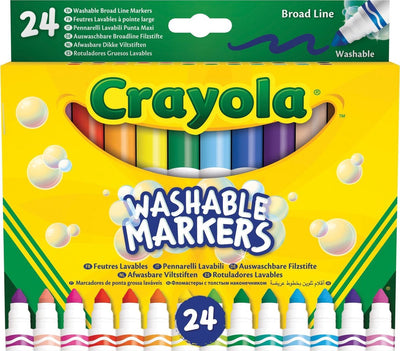 Crayola - rotuladores - 24 rotuladores lavables para niños - punta fina