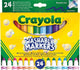 Crayola - pennarelli - 24 pennarelli lavabili per bambini - punta sottile