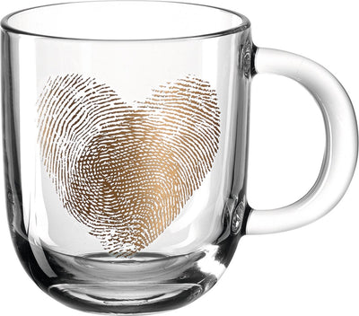 Vaso Leonardo emozione 400 ml - corazón de huellas dactilares