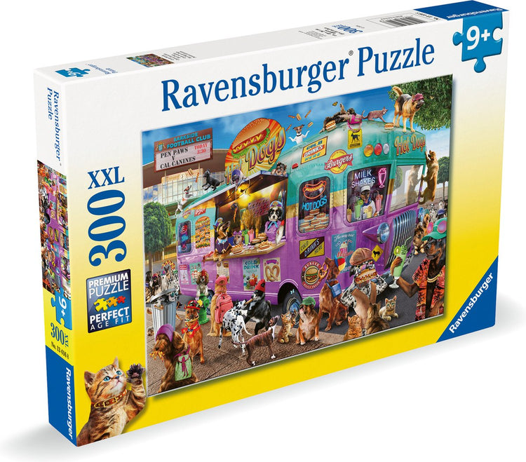 RAVENSBURGER JIGSAW Puzzle XXL Diggity Hot Diggity Dogs, 300st.