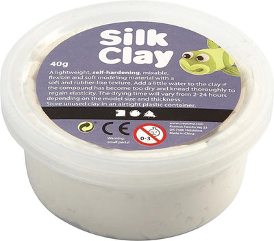 Clay di seta - bianco, 40gr.