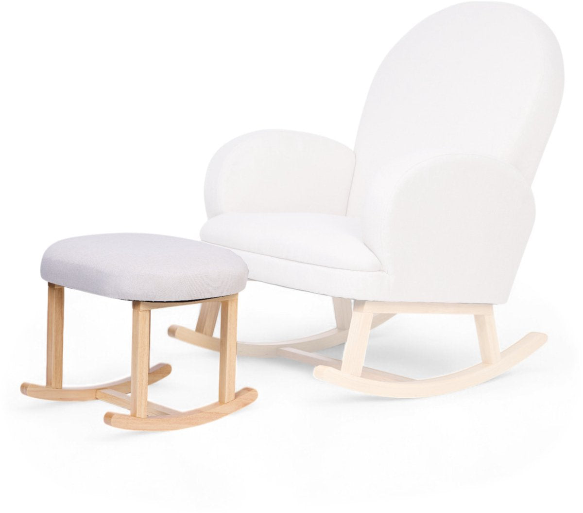 Reposapiés para mecedora Childhome – lino – beige – acabado cómodo y elegante
