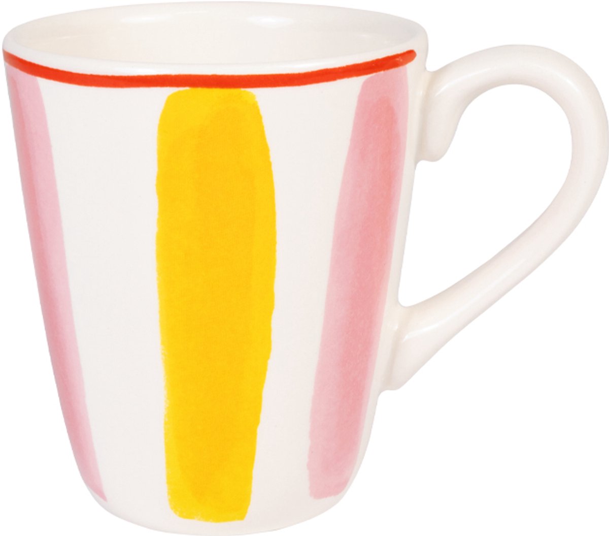 Blond amsterdam , even bijkletsen everyday stripes: beker 0,35l roze geel