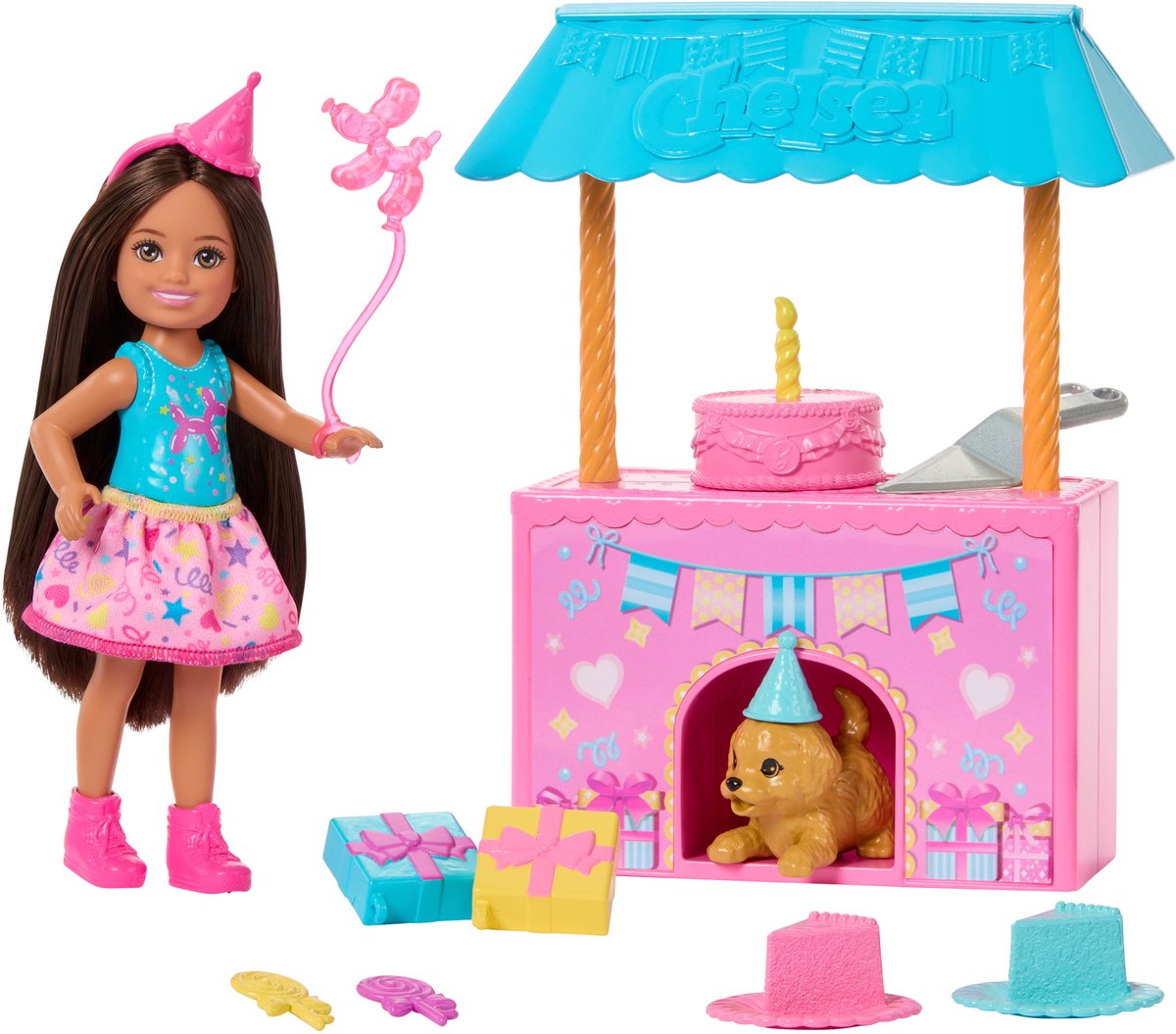 Barbie Club Chelsea bambola a sorpresa di compleanno e accessori