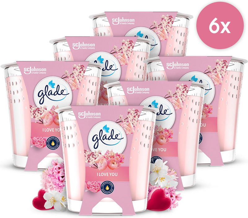 Vela perfumada Glade te amo 100% cera de colza