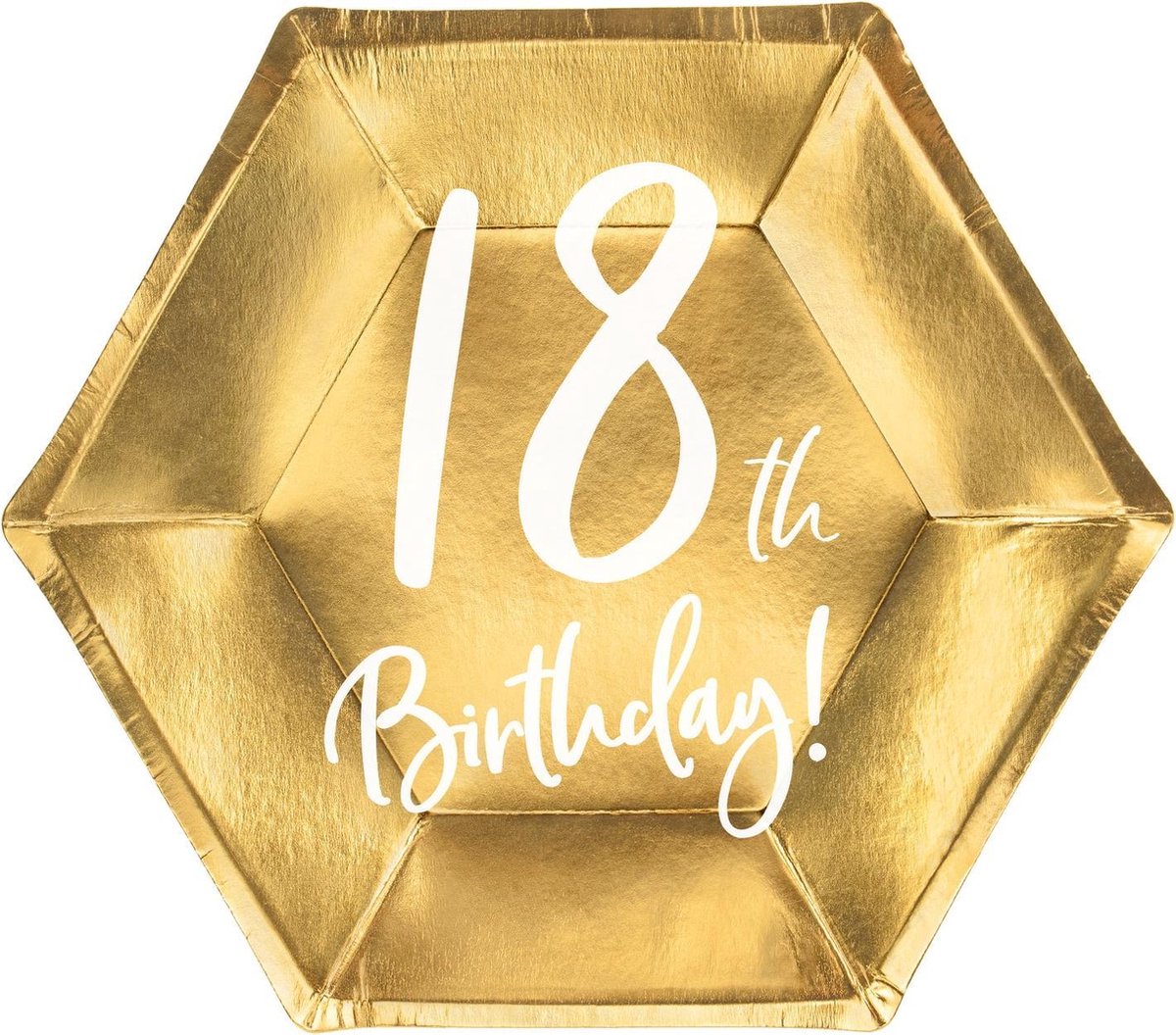 Party-decoration borden 18th birthday goud (6 stuks)
