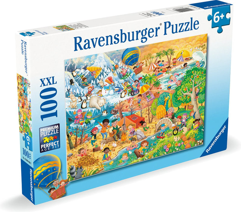 RAVENSBURGER JIGSAW Puzzle XXL Four Seasons, 100 °.