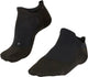 Falke go5 invisible anti-ampolla algodón material funcional calcetines de golf hombres negro - talla 44-45