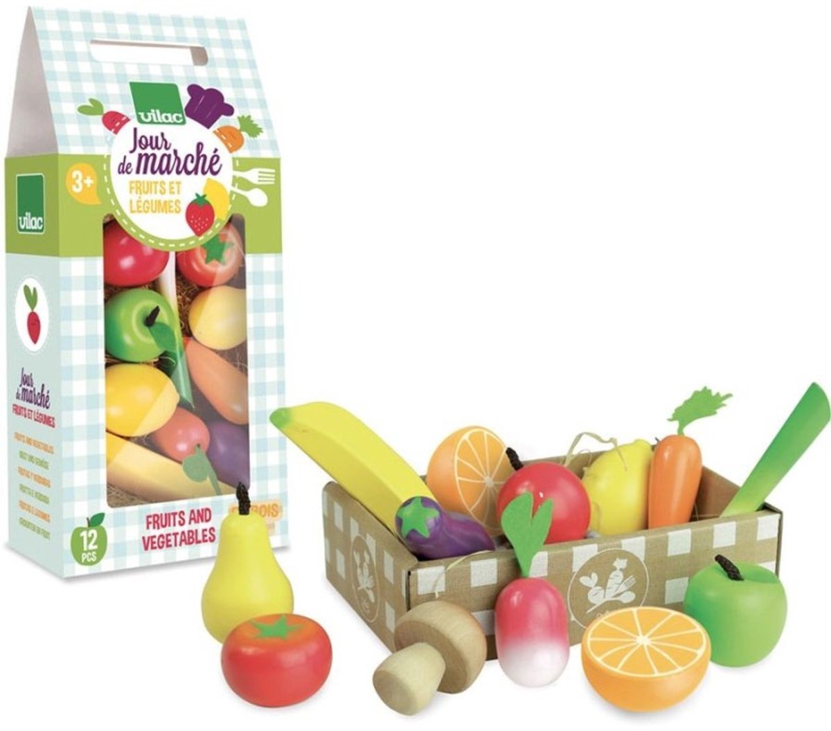 Vilac - set de frutas y verduras 'día de mercado'