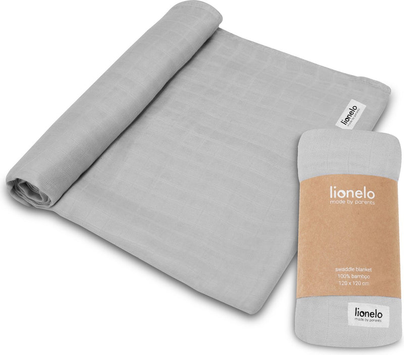 Manta de bambú Lionelo - manta para bebé 120x120 cm - 100% algodón de bambú - antibacteriano, antifúngico hipoalergénico - termorregulador - lavable - suavemente transpirable - para pieles sensibles
