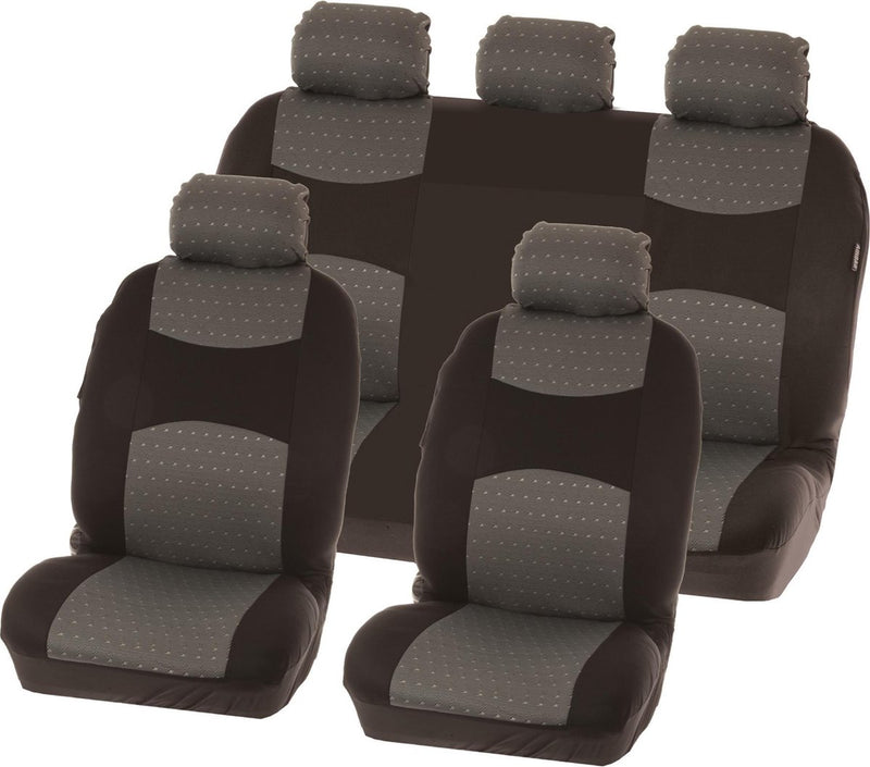 Set coprisedili Carpoint Chicago Uni 9 pezzi grigio