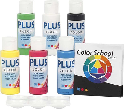 Pintura acrílica plus color colores primarios 6x60 ml 1 caja