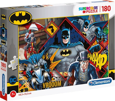 Clementoni - puzzle - 180 pezzi - batman - puzzle per bambini - dai 6 anni