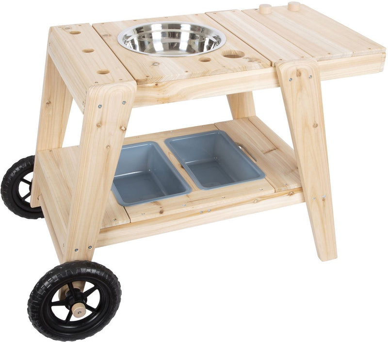 Cucina di fango in legno a piede piccolo compatto