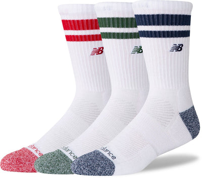 Calzini sportivi unisex New Balance Active Premium Stripe Crew Sock - assortiti