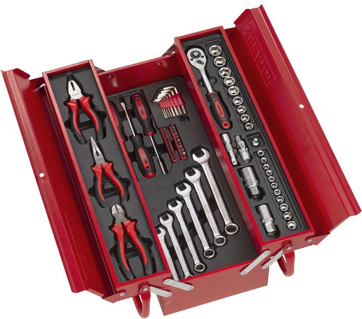 Set di strumenti Kreator krt951017 - con custodia in metallo - 67 pezzi - robusto acciaio al carbonio e cromo vanadio