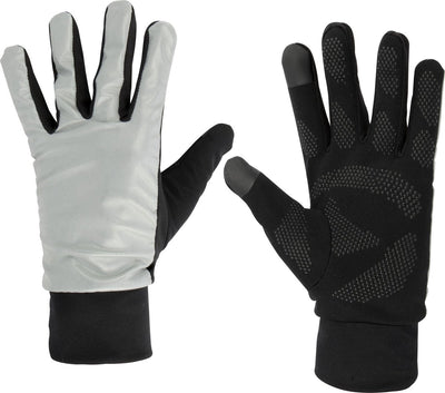 Avento sporthandschoenen - reflecterend - winddicht - grijs zwart - maat m l