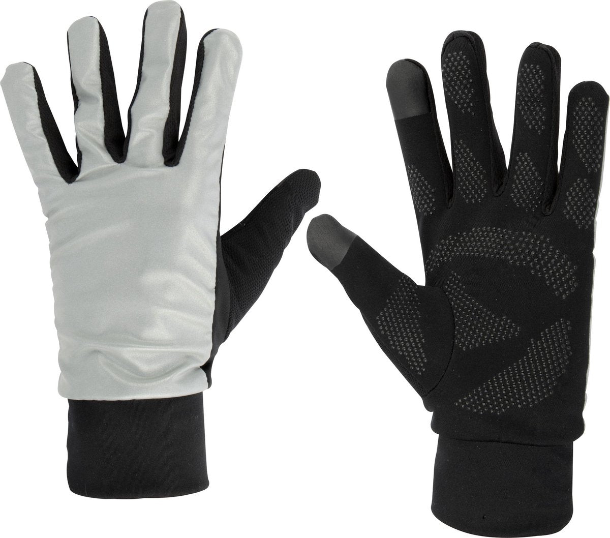 Avento sporthandschoenen - reflecterend - winddicht - grijs zwart - maat xl xxl