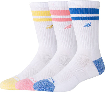 Calzino sportivo New Balance a righe per uno stile di vita attivo, confezione da 3 calzini sportivi unisex - uccello blu