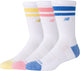 New balance active lifestyle sock striped crew sock 3 pack unisex sportsokken - blue bird