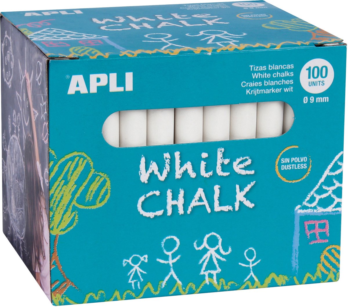 Apli kids krijt wit 100 stuks