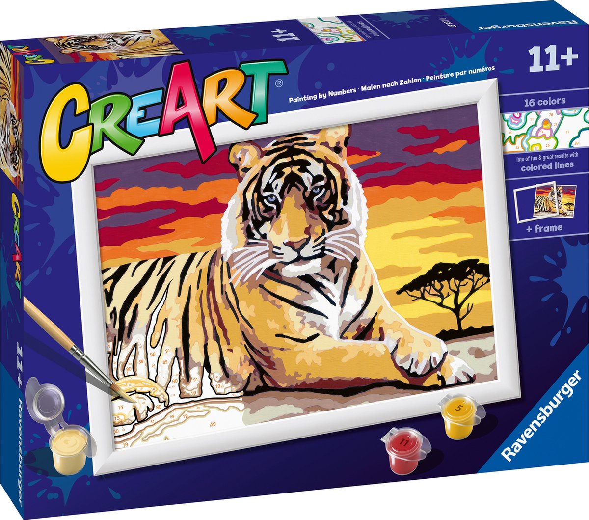 Ravensburger Creart Painting al numero Majesue Tiger