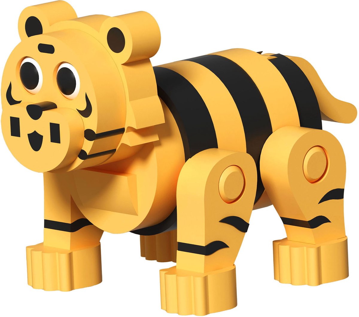 Foam building set 3D tiger