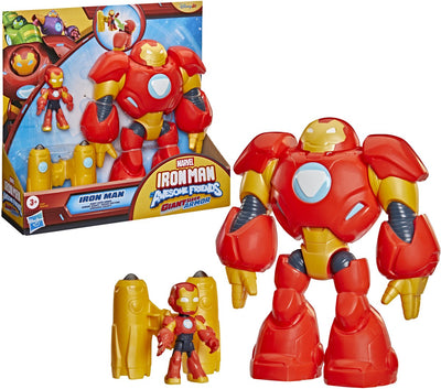 Hasbro marvel's iron man y sus increíbles amigos - armadura súper grande - set de juego