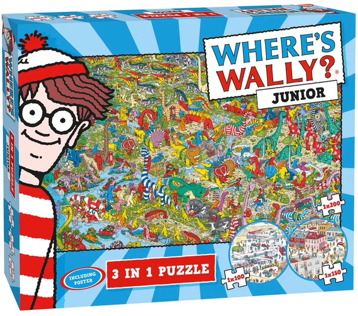 Puzzle con tanti regali Dov'è Wally 3 in 1