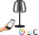 Eglo connect.z alfero-z lámpara de mesa - rgb - acero|vidrio - negro|cromo
